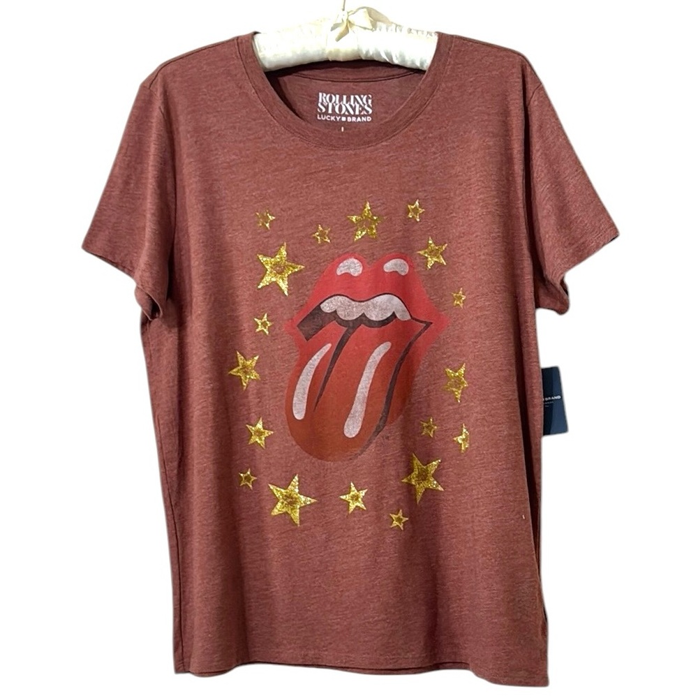 Lucky Brand Stones Stars Graphic T-Shirt Size Large
